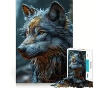 Puzzle Difficile illustrant Un Loup Royal pour Adultes, 1000 pièces, Jeu de logique et d'adresse, à Partager en Famille, pièce de Collection (50x75cm)