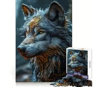 Puzzle Difficile illustrant Un Loup Royal pour Adultes, 1000 pièces, Jeu de logique et d'adresse, à Partager en Famille, pièce de Collection (50x75cm)
