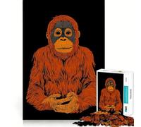 Puzzle Difficile illustrant Un Orang-outan pour Adultes, 1000 pièces, pour stimuler la mémoire, Facile à Assembler et à apprécier (38x52cm) Cadeau Artistique