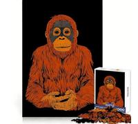 Puzzle Difficile illustrant Un Orang-outan pour Adultes, 1000 pièces, pour stimuler la mémoire, Facile à Assembler et à apprécier (38x52cm) Cadeau Artistique