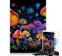 Puzzle Difficile Jardin de Champignons pour Adultes, 1000 pièces, Jeu de logique Solide, Moments de Partage, Bords Nets, (38x26cm)