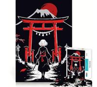 Puzzle Difficile La Fille samouraï Rouge pour Adultes, 1000 pièces, pour se Souvenir des Souvenirs, stimuler Le Calme, découpe Lisse, Cadeau Classique (38x26cm)