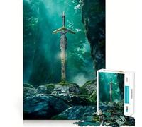 Puzzle Difficile La Quête d'Excalibur pour Adultes, 1000 pièces, Jeu de logique Pure, activité Domicile, découpe Nette, Joli Cadeau (50x75cm)
