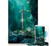 Puzzle Difficile La Quête d'Excalibur pour Adultes, 1000 pièces, Jeu de logique Pure, activité Domicile, découpe Nette, Joli Cadeau (38x52cm)