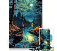 Puzzle Difficile Lac étoilé pour Adultes, 1000 pièces, 50x75cm Un pour se ressourcer, se détendre et s'évader