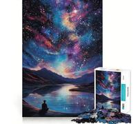 Puzzle Difficile Lac étoilé pour Adultes, 1000 pièces, Jouet Intelligent et Amusant, découpe précise, Cadeau Artistique 38x26cm