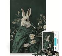 Puzzle Difficile Lapin dans Un Jardin botanique pour Adultes, 1000 pièces, Puzzle cérébral, détente et Art Assembler, Cadeau spécial (50x75cm)