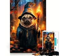 Puzzle Difficile Le Magicien du Carlin pour Adultes, 1000 pièces, Jeu Intelligent, à Assembler soi-même, Cadeau Festif (50x75cm)