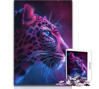 Puzzle Difficile Léopard Cosmique pour Adultes, 1000 pièces, Jeu éducatif Stimulant l'esprit, Cadeau Unique à Forte Valeur sentimentale, Dimensions:38x26cm