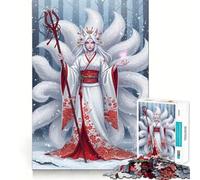 Puzzle Difficile l'esprit enneigé de la Reine Kitsune pour Adultes, 1000 pièces, Puzzle cérébral, détente et Art Assembler, Cadeau spécial (50x75cm)