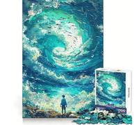 Puzzle Difficile L'Étreinte des océans pour Adultes, 1000 pièces, Jeu de logique Solide, Amusant et Simple, découpe de précision, Cadeau de Noël (50x75cm)