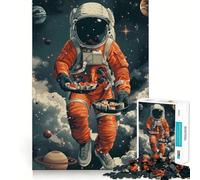 Puzzle Difficile Livraison de sushis dans l'espace pour Adultes, 1000 pièces, Rappel, Mise à Jour, Doux, Relaxant, découpe Nette, Cadeau Unique 38x52cm