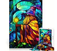 Puzzle Difficile Magicien des vitraux pour Adultes, 1000 pièces, Jouet Intelligent et Amusant, découpe précise, Cadeau Artistique 50x75cm