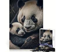 Puzzle Difficile Maman Panda avec Son Enfant pour Adultes, 1000 pièces, Think Toy, Divertissement paisible, découpe Nette, Belle œuvre d'art (38x52cm)
