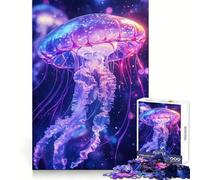 Puzzle Difficile Méduse néon pour Adultes, 1000 pièces, Think Toy, Divertissement paisible, découpe Nette, œuvre d'art (50x75cm)