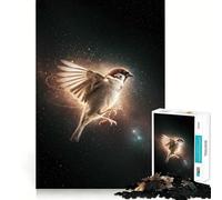 Puzzle Difficile Moineau dans l'espace pour Adultes, 1000 pièces, Version améliorée, Doux et Relaxant, découpe Nette, Cadeau Unique 38x52cm