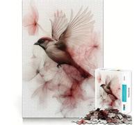 Puzzle Difficile Moineau en Fleurs pour Adultes, 1000 pièces, pour stimuler la mémoire, apaiser et s'évader Un Cadeau spécial aux Bords tendus 38x52cm