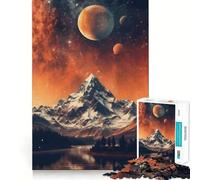 Puzzle Difficile Montagnes et Planètes pour Adultes, 1000 pièces, Jeu de logique Solide, Moments de Partage, Bords Nets, (38x52cm)