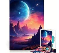 Puzzle Difficile Montagnes et Planètes pour Adultes 1000 pièces Think Toy Paisible et Amusant, découpe Nette, Belle œuvre d'art (50x75cm)