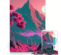Puzzle Difficile Montagnes Lune Espace pour Adultes 1000 pièces Think Toy Paisible et Amusant, découpe Nette, Belle œuvre d'art (38x26cm)