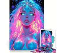 Puzzle Difficile Neon Princess pour Adultes, 1000 pièces, Jouet de Train logique, Moment paisible, découpe Lisse, Cadeau de qualité supérieure (50x75cm)