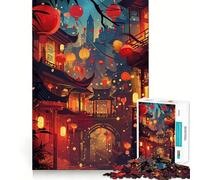 Puzzle Difficile Nuit paisible pour Adultes, 1000 pièces, Jeu de logique Solide, Moments de Partage, Bords Nets, (38x26cm)