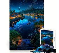 Puzzle Difficile Nuits tranquilles au Bord de la rivière pour Adultes, 1000 pièces, défi Mental, Jeu de réflexion, détente, découpe précise, Cadeau mémorable (38x26cm)