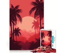 Puzzle Difficile Oasis de Palmiers pour Adultes, 1000 pièces, Jeu Intelligent, à Assembler soi-même, Cadeau Festif (50x75cm)