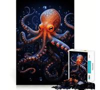 Puzzle Difficile Octopus Sea Dept pour Adultes, 1000 pièces, Puzzle de mémoire Facile à Assembler, Cadeau Artistique (38x52cm)