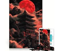Puzzle Difficile Pagode de la Lune Rouge pour Adultes, 1000 pièces, défi Mental, Jeu de réflexion, détente, découpe précise, Cadeau mémorable (50x75cm)