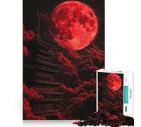 Puzzle Difficile Pagode de la Lune Rouge pour Adultes, 1000 pièces, Jeu de logique Pure, activité la Maison, découpe Nette, Joli Cadeau (38x26cm)