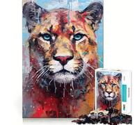 Puzzle Difficile Palette Puma Painting pour Adultes, 1000 pièces, Puzzle de mémoire Facile à Assembler, Cadeau Artistique (50x75cm)