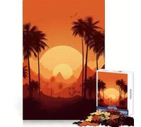 Puzzle Difficile Palm Tree Oasis pour Adultes, 1000 pièces, Jeu Intelligent, à Assembler soi-même, Cadeau Festif (38x26cm)