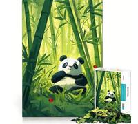 Puzzle Difficile Panda dans Une forêt de bambous pour Adultes, 1000 pièces, Jeu de logique Solide, Amusant et Simple, découpe de précision, Cadeau de Noël (38x52cm)