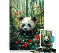 Puzzle Difficile Panda dans Une forêt de bambous pour Adultes, 1000 pièces, Jeu de logique Solide, Amusant et Simple, découpe de précision, Cadeau de Noël (50x75cm)