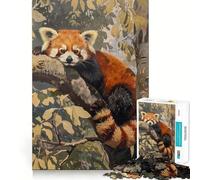 Puzzle Difficile Panda Roux dans Un Arbre pour Adultes, 1000 pièces, Jeu de logique et d'adresse, à Partager en Famille, découpe précise, Objet de Collection (38x26cm)