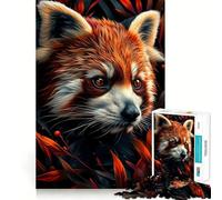 Puzzle Difficile Panda Roux Mon ami Rigolo pour Adultes, 1000 pièces, Jeu intellectuel, Moment de détente, découpe de qualité, Cadeau Exquis (38x52cm)