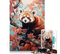 Puzzle Difficile Panda Roux sur Un Arbre pour Adultes, 1000 pièces, Souvenir Stimulant, Calme, découpe Lisse, Cadeau Classique (38x52cm)
