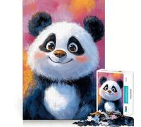 Puzzle Difficile Panda Souriant pour Adultes 1000 Pièces Jeu de Logique Lien Familial Découpe de Précision Surprise Chaleureuse 38x26cm