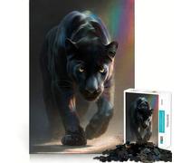 Puzzle Difficile Panthère avec Arc-en-Ciel pour Adultes, 1000 pièces, Think Toy, Divertissement paisible, découpe Nette, Belle œuvre d'art (50x75cm)