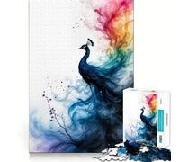 Puzzle Difficile Paon dans la fumée pour Adultes, 1000 pièces, Think Toy, Divertissement paisible, découpe Nette, œuvre d'art de qualité (50x75cm)