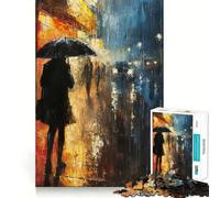 Puzzle Difficile Parapluie de Nuit pour Adultes, 1000 pièces, Jeu de logique Solide, Amusant et Simple, découpe de précision, Cadeau de Noël (38x52cm)