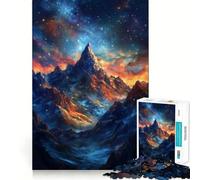 Puzzle Difficile Paysage de Montagne étoilée pour Adultes, 1000 pièces, Jouet Intelligent et Amusant, découpe précise, Cadeau Artistique 38x26cm