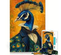 Puzzle Difficile Peinture d'un Gentleman Paon pour Adultes, 1000 pièces, Think Toy, Divertissement paisible, découpe Nette, œuvre d'art de qualité (38x52cm)