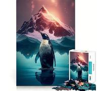 Puzzle Difficile Pingouin en Antarctique pour Adultes, 1000 pièces, Jeu de logique Solide, Moments de Partage, Bords Nets, (38x26cm)