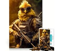 Puzzle Difficile Poule Soldat pour Adultes, 1000 pièces, Casse-tête Mental, détente et Art Assembler, Cadeau spécial (38x26cm)
