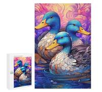 Puzzle Difficile pour Adultes 1000 PCS A Trio of Ducks Puzzles pour Adultes - Jeu Familial - pour S'amuser en Famille - Un pour Les Amateurs De Jeux 1000 PCS