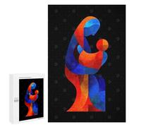 Puzzle Difficile pour Adultes 1000 PCS Abstract Mother and Child Illustration Puzzles pour Adultes - Jeu Familial - pour S'amuser en Famille - Un pour Les Amateurs De Jeux 1000 PCS