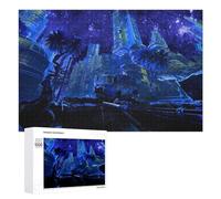 Puzzle Difficile pour Adultes 1000 PCS Alien Cityscape with Futuristic Train Puzzles pour Adultes, Jouet, Décoration Murale, Défi Éducatif De Course De Vitesse Manuelle 1000 PCS