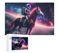 Puzzle Difficile pour Adultes 1000 PCS Astronaut Riding A Horse in Space Puzzles pour Adultes, Jouet, Décoration Murale, Défi Éducatif De Course De Vitesse Manuelle 1000 PCS
